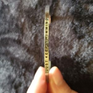 Just Keep Swimming MantraBand Cuff Bracelet